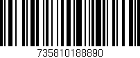 Código de barras (EAN, GTIN, SKU, ISBN): '735810188890'