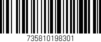 Código de barras (EAN, GTIN, SKU, ISBN): '735810198301'