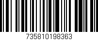 Código de barras (EAN, GTIN, SKU, ISBN): '735810198363'