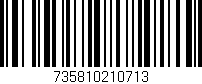 Código de barras (EAN, GTIN, SKU, ISBN): '735810210713'