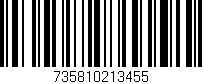 Código de barras (EAN, GTIN, SKU, ISBN): '735810213455'