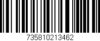 Código de barras (EAN, GTIN, SKU, ISBN): '735810213462'