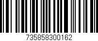 Código de barras (EAN, GTIN, SKU, ISBN): '735858300162'