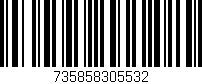 Código de barras (EAN, GTIN, SKU, ISBN): '735858305532'