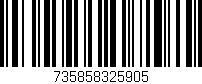 Código de barras (EAN, GTIN, SKU, ISBN): '735858325905'