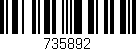 Código de barras (EAN, GTIN, SKU, ISBN): '735892'