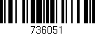 Código de barras (EAN, GTIN, SKU, ISBN): '736051'