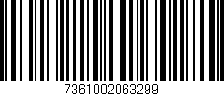 Código de barras (EAN, GTIN, SKU, ISBN): '7361002063299'