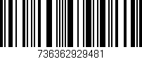 Código de barras (EAN, GTIN, SKU, ISBN): '736362929481'