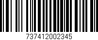 Código de barras (EAN, GTIN, SKU, ISBN): '737412002345'