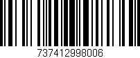 Código de barras (EAN, GTIN, SKU, ISBN): '737412998006'
