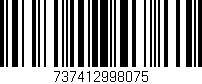 Código de barras (EAN, GTIN, SKU, ISBN): '737412998075'