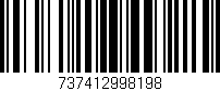 Código de barras (EAN, GTIN, SKU, ISBN): '737412998198'