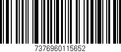 Código de barras (EAN, GTIN, SKU, ISBN): '7376960115652'