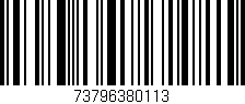 Código de barras (EAN, GTIN, SKU, ISBN): '73796380113'