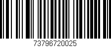 Código de barras (EAN, GTIN, SKU, ISBN): '73796720025'