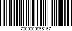 Código de barras (EAN, GTIN, SKU, ISBN): '7380300955167'