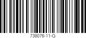 Código de barras (EAN, GTIN, SKU, ISBN): '738076-11-G'