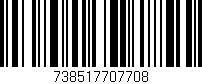 Código de barras (EAN, GTIN, SKU, ISBN): '738517707708'