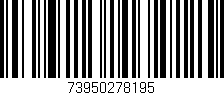 Código de barras (EAN, GTIN, SKU, ISBN): '73950278195'