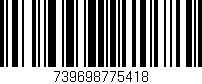 Código de barras (EAN, GTIN, SKU, ISBN): '739698775418'