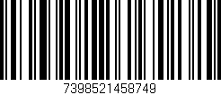 Código de barras (EAN, GTIN, SKU, ISBN): '7398521458749'