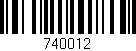 Código de barras (EAN, GTIN, SKU, ISBN): '740012'