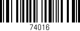 Código de barras (EAN, GTIN, SKU, ISBN): '74016'