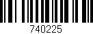 Código de barras (EAN, GTIN, SKU, ISBN): '740225'