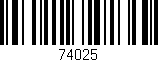 Código de barras (EAN, GTIN, SKU, ISBN): '74025'