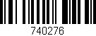 Código de barras (EAN, GTIN, SKU, ISBN): '740276'