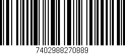 Código de barras (EAN, GTIN, SKU, ISBN): '7402988270889'