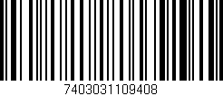 Código de barras (EAN, GTIN, SKU, ISBN): '7403031109408'