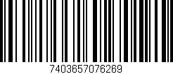 Código de barras (EAN, GTIN, SKU, ISBN): '7403657076269'