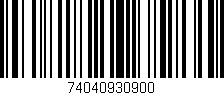 Código de barras (EAN, GTIN, SKU, ISBN): '74040930900'
