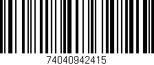 Código de barras (EAN, GTIN, SKU, ISBN): '74040942415'