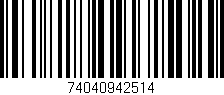 Código de barras (EAN, GTIN, SKU, ISBN): '74040942514'