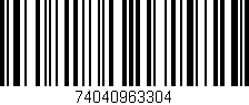 Código de barras (EAN, GTIN, SKU, ISBN): '74040963304'