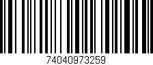Código de barras (EAN, GTIN, SKU, ISBN): '74040973259'