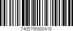 Código de barras (EAN, GTIN, SKU, ISBN): '7405795800416'