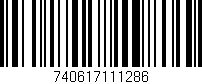 Código de barras (EAN, GTIN, SKU, ISBN): '740617111286'
