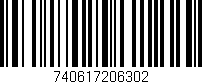 Código de barras (EAN, GTIN, SKU, ISBN): '740617206302'