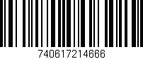 Código de barras (EAN, GTIN, SKU, ISBN): '740617214666'