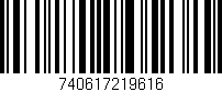 Código de barras (EAN, GTIN, SKU, ISBN): '740617219616'