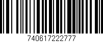 Código de barras (EAN, GTIN, SKU, ISBN): '740617222777'