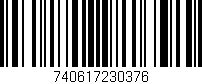 Código de barras (EAN, GTIN, SKU, ISBN): '740617230376'
