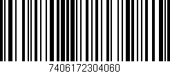 Código de barras (EAN, GTIN, SKU, ISBN): '7406172304060'