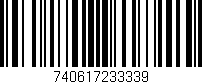 Código de barras (EAN, GTIN, SKU, ISBN): '740617233339'