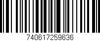 Código de barras (EAN, GTIN, SKU, ISBN): '740617259636'
