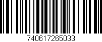 Código de barras (EAN, GTIN, SKU, ISBN): '740617265033'